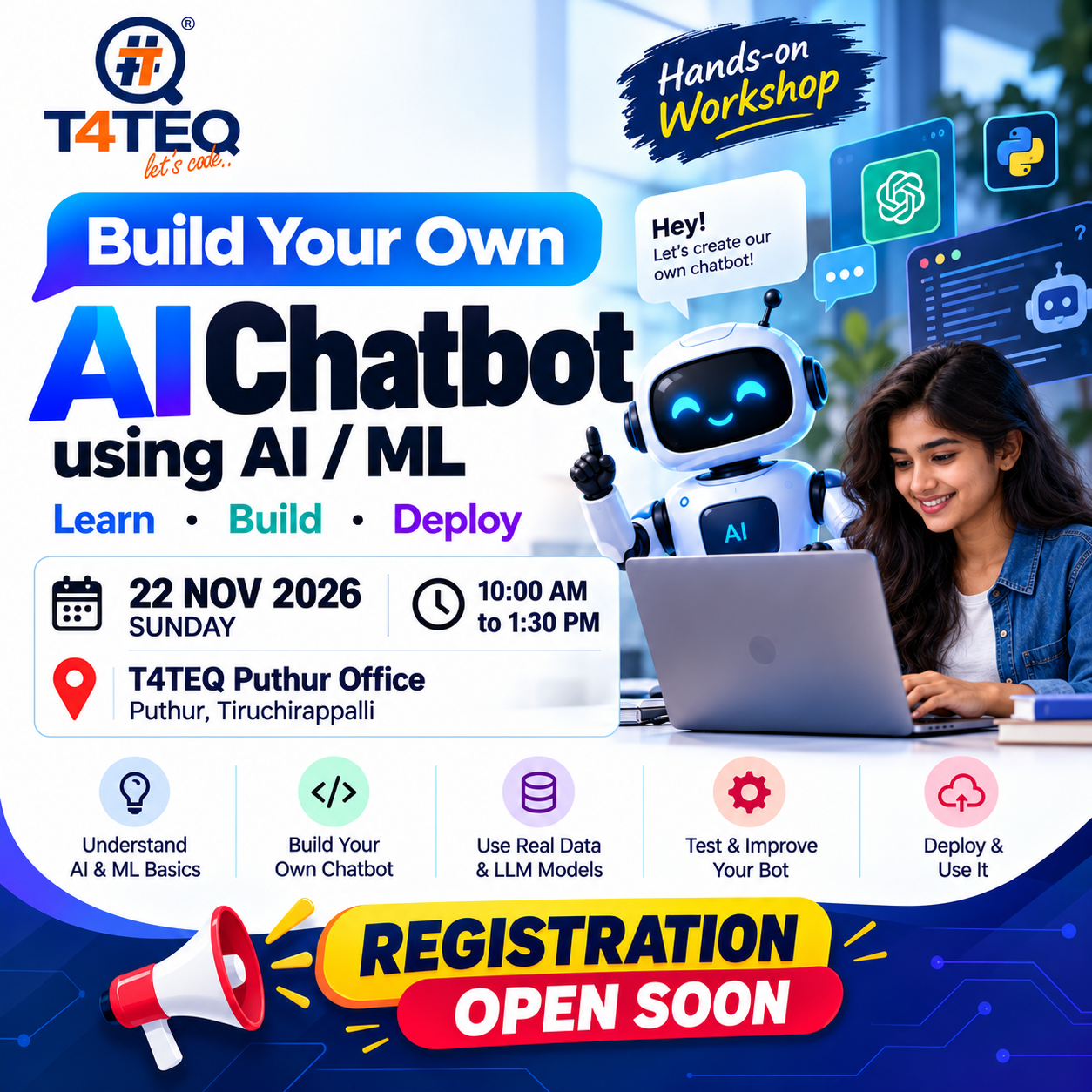 Build Your Own AI Chatbot using AI/ML